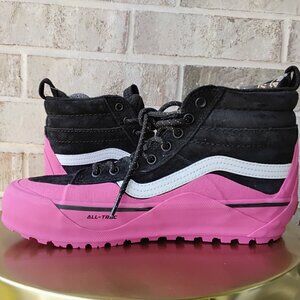 Vans Sk8-Hi MTE-2 Waterproof Black Pink Boots All-Trac UltraCush Sneakers Size 8